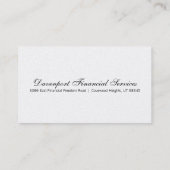 Addieren Sie Info-Luxusperlen-berufliche Visitenkarte (Rückseite)