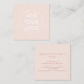 Addieren Sie kundenspezifisches Logo, das moderne Quadratische Visitenkarte (Vorne/Hinten)