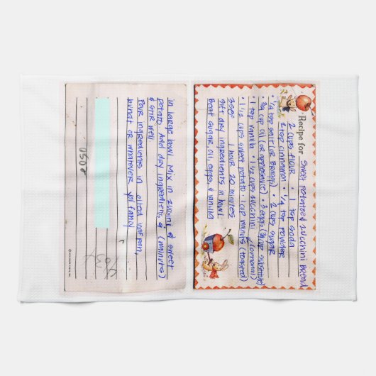 Addieren Sie Lieblingsrezeptgewohnheit Ihrer Geschirrtuch (Horizontal)