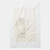 Addieren Sie Lieblingsrezeptgewohnheit Ihrer Küchentuch (Vertikal)