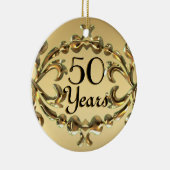 Addieren Sie Namen 50 Jahre Keramikornament (Rechts)