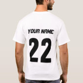 Addieren Sie Namen-u. Zahl-Druck-lustiges T-Shirt (Rückseite)