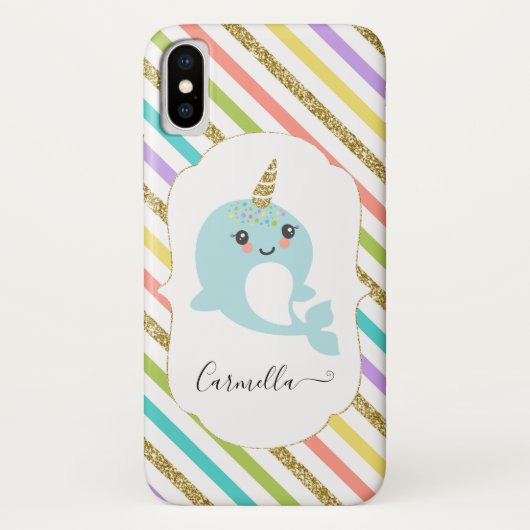 Addieren Sie personalisierten Narwhal Case-Mate iPhone Hülle (Rückseite)