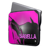 Addieren Sie rosa Namenslatex prägen Laptopschutzhülle (Vorderseite Links)