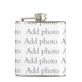Addieren Sie unsere eigene Fotoflasche Flachmann