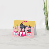 Addie's Circus Poodles Notecard Karte (Vorderseite)