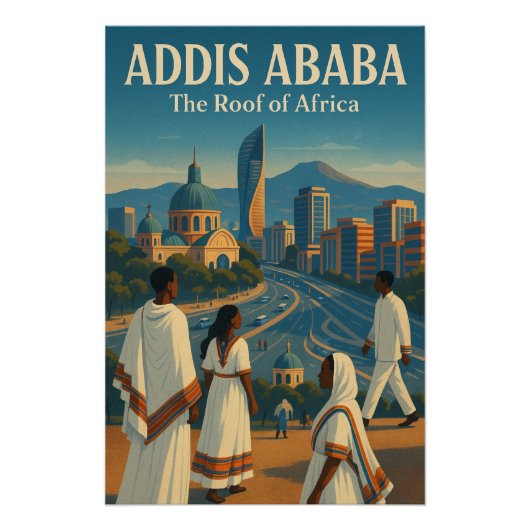 Addis Ababa, Äthiopien Reise 2026 Poster (Vorderseite)