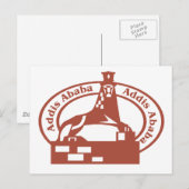 Addis Ababa Briefmarke Postkarte (Vorne/Hinten)
