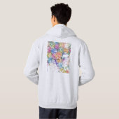 Addis Ababa Ethiopia City Map Hoodie (Schwarz voll)
