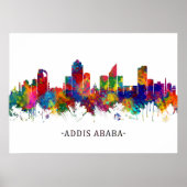 Addis Ababa Ethiopia skyline Poster (Vorne)