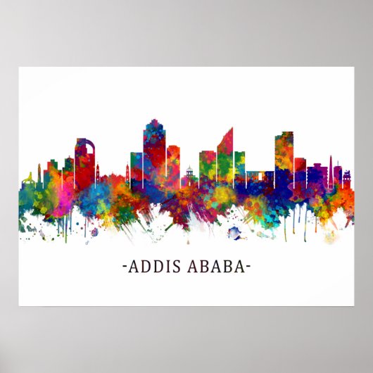 Addis Ababa Ethiopia skyline Poster (Vorne)