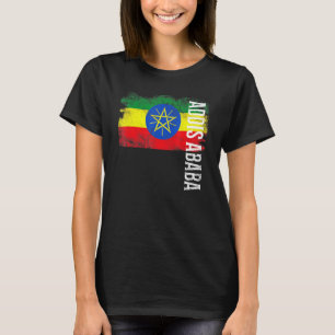 Addis Abeba Äthiopien Flag für Äthiopier Männer Fr T-Shirt