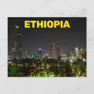 Addis Abeba, Äthiopien in der Nacht Postkarte