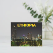Addis Abeba, Äthiopien in der Nacht Postkarte (Stehend Vorderseite)