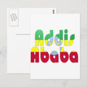 Addis Abeba, Äthiopien Postkarte (Vorne/Hinten)