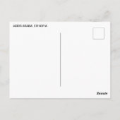 Addis Abeba, Äthiopien Postkarte (Rückseite)