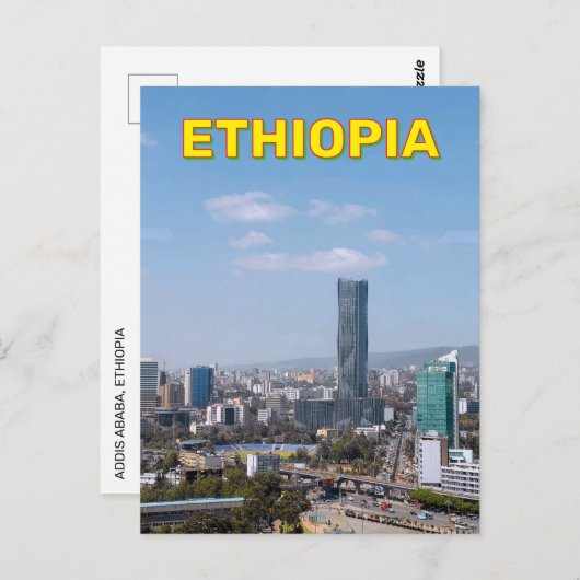 Addis Abeba, Äthiopien Postkarte (Vorne/Hinten)