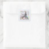 Addis Abeba Quadratischer Aufkleber (Tasche)