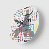 Addis Abeba Runde Wanduhr (Winkel)