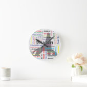 Addis Abeba Runde Wanduhr (Zuhause)