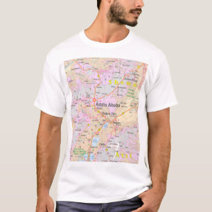 Addis Abeba & Zentraläthiopien Vintage-Karte T-Shirt