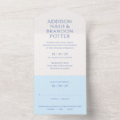 Addison Blue Classic All In One Einladung (Innen Boden)