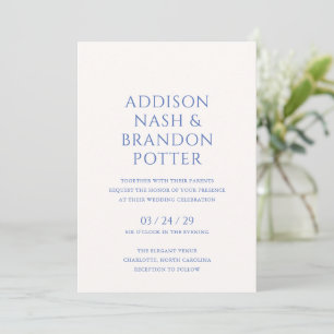Addison Blue Classic Einladung