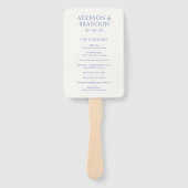 Addison Blue Classic Hochzeitsprogramm Fächer (Vorderseite)