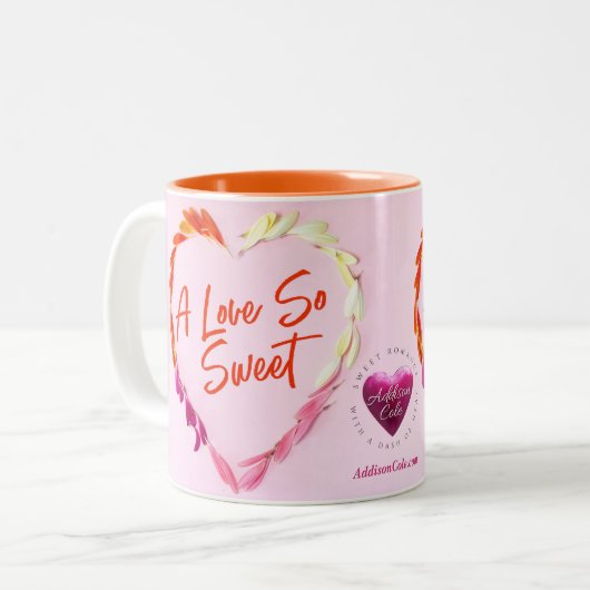 Addison Cole, eine Liebe So Sweet Tasse - rosa/ora (Vorderseite Links)