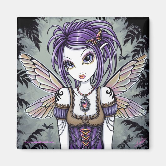"Addison" Dragonfly Fairy Art Magnet (Vorne)