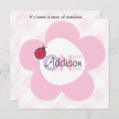 "Addison" Einladung zum 1. Geburtstag (Vorne/Hinten)