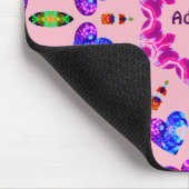 ADDISON~ Glittering Herzmuster ~ Personalisiert ~ Mousepad (Ecke)