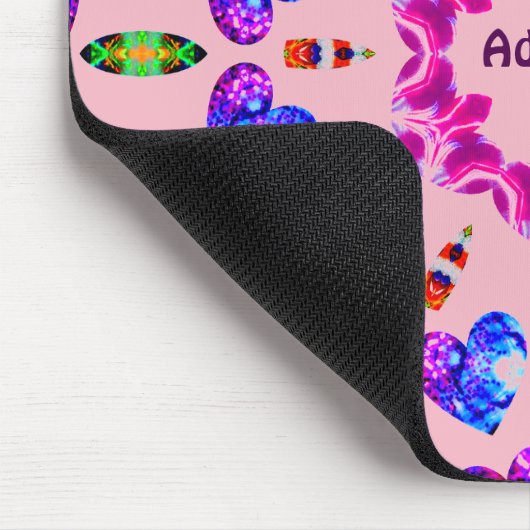 ADDISON~ Glittering Herzmuster ~ Personalisiert ~ Mousepad (Ecke)