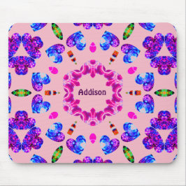 ADDISON~ Glittering Herzmuster ~ Personalisiert ~ Mousepad