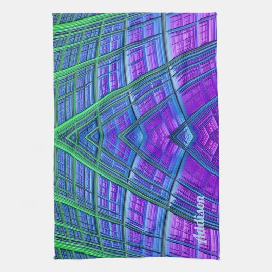 ADDISON ~ Lila grünes Blau ~ ORIGINALE Küche Geschirrtuch (Vertikal)