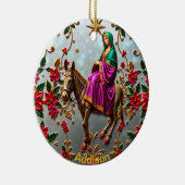 ADDISON ~ Mary on Donkey ~ Keramik Ornament (Rechts)