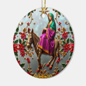 ADDISON ~ Mary on Donkey ~ Keramik Ornament (Links)