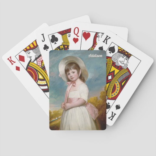 ADDISON ~ MISS JULIANA WILLOUGHBY George Romney Spielkarten (Rückseite)