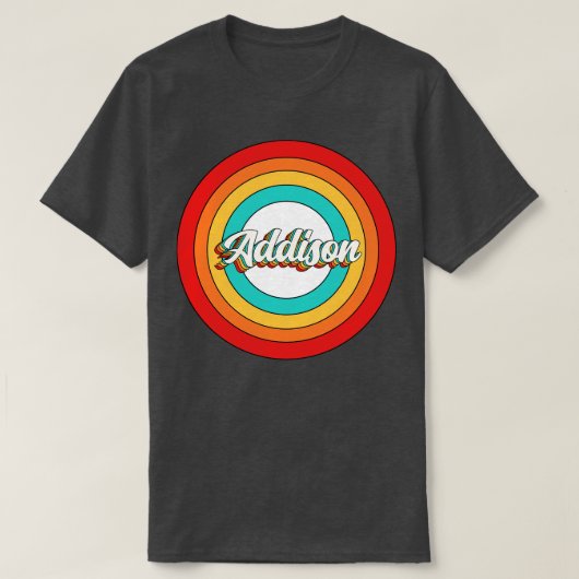 Addison Name Shirt Vintag Addison Circle (Design vorne)