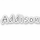 Addison Name, vor Addison Aufkleber (Vorderseite)