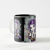 "Addison" nebelhafte Libellen-Fee-Tasse Zweifarbige Tasse (Vorderseite Links)