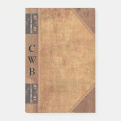 Addison Old Book Cool Monogram Post-it Klebezettel (Vorderseite)