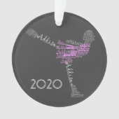 Addison Personalisiert Ice Abbildung Skater Ornament (Vorderseite)