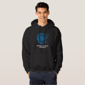 Addison s disease Awareness sunflower with Blue Ri Hoodie (Vorne ganz)