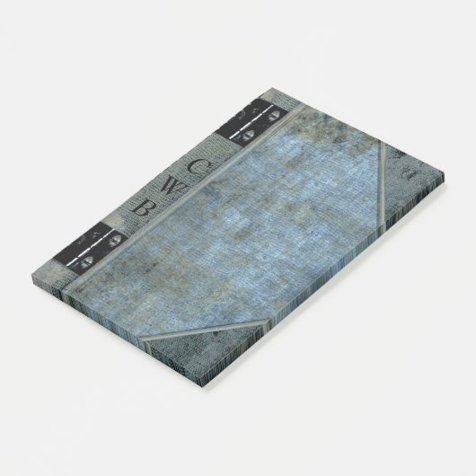 Addison Scout Old Book Cool Monogram Post-it Klebezettel (angewinkelt)