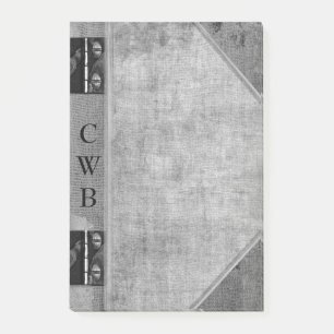 Addison Shade Altes Buch Cool Monogramm Post-it Klebezettel