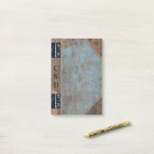 Addison Spencer Altes Buch Cooles Monogramm Post-it Klebezettel (Auf Schreibtisch)