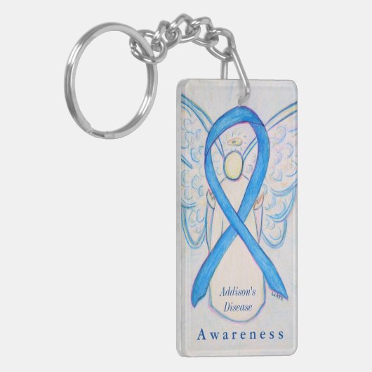 Addison's Disease Angel Awareness Ribbon Schlüssel Schlüsselanhänger (Vorderseite links)