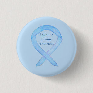 Addison's Disease Awareness Custom Ribbon Art Butt Button