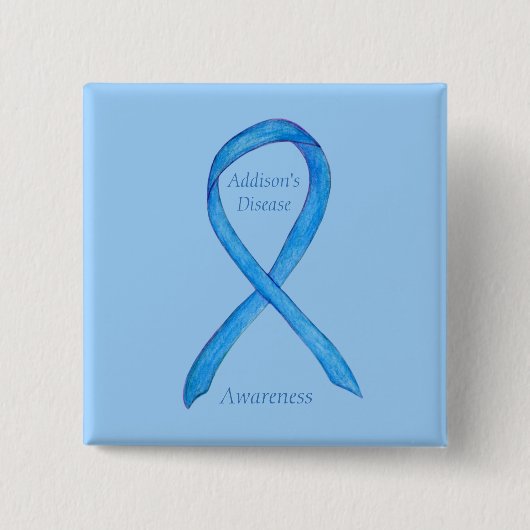 Addison's Disease Awareness Custom Ribbon Art Butt Button (Vorderseite)